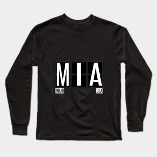 MIA - Miami Florida Airport Code Souvenir or Gift Shirt Long Sleeve T-Shirt